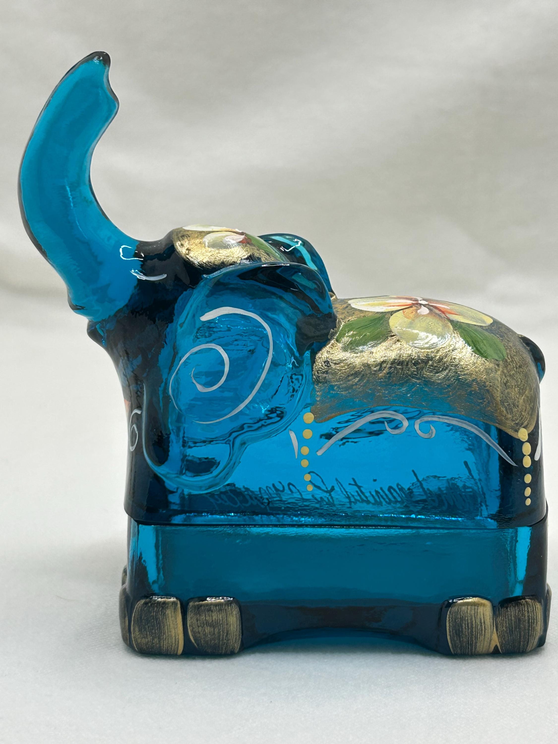 Fenton Elephant Blue - Etsy