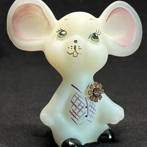 貴重！ Fenton Boutonniere Buddy マウス型置物 Fenton Boutonniere Buddy - Etsy
