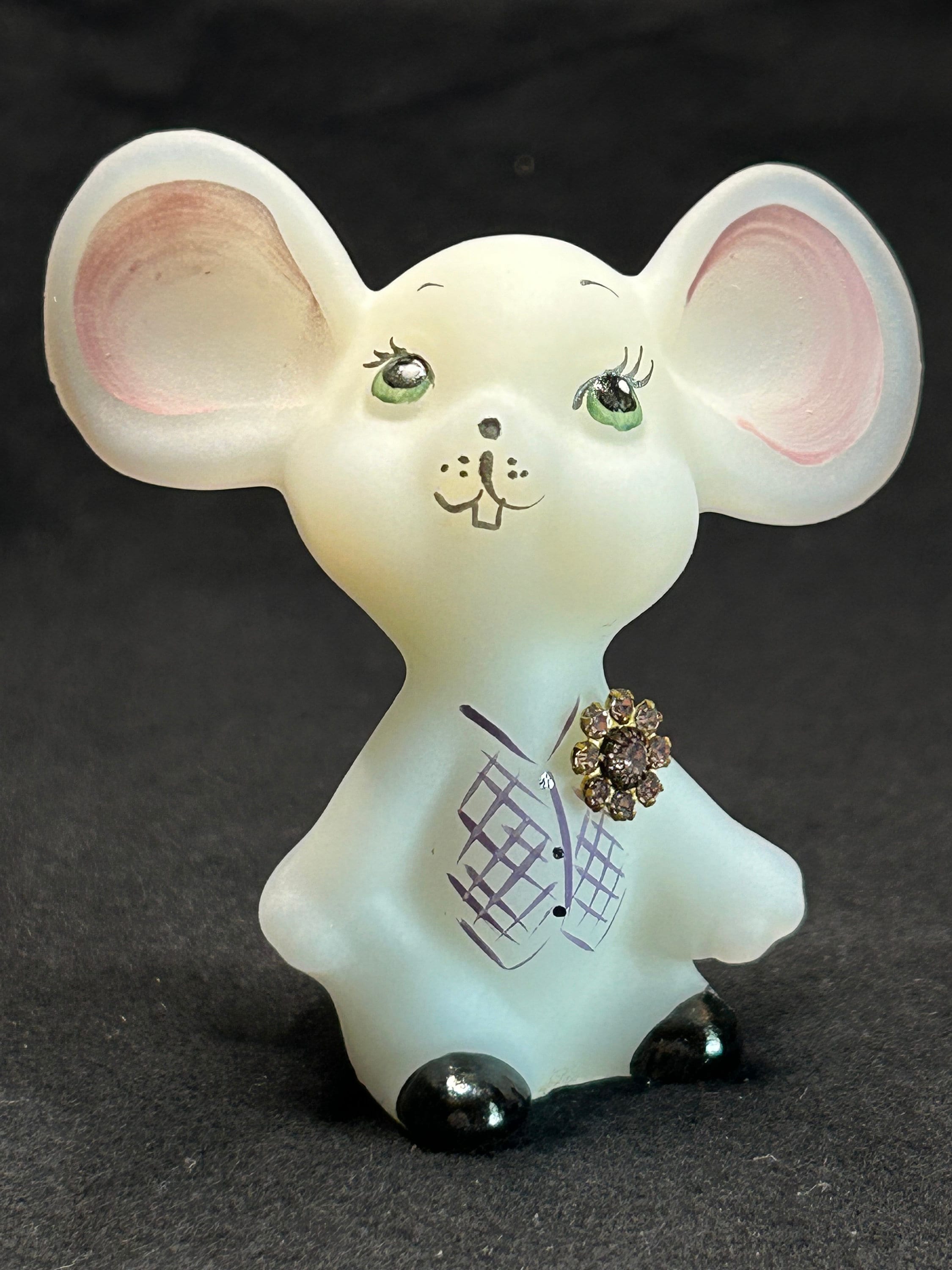 貴重！ Fenton Boutonniere Buddy マウス型置物 Fenton Boutonniere Buddy - Etsy