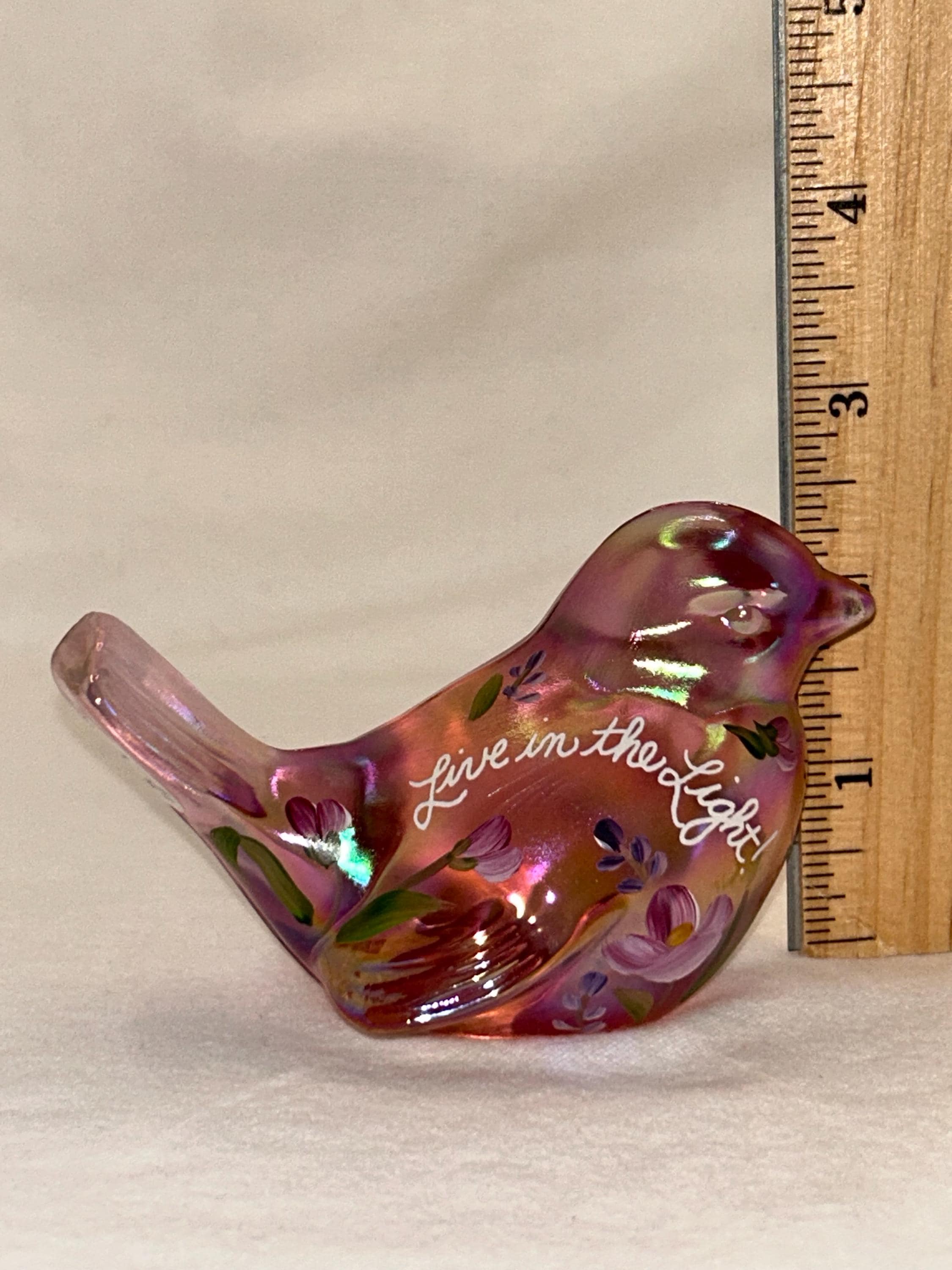 Fenton Bird Rosemilk Hand Painted Winged Companions - Etsy