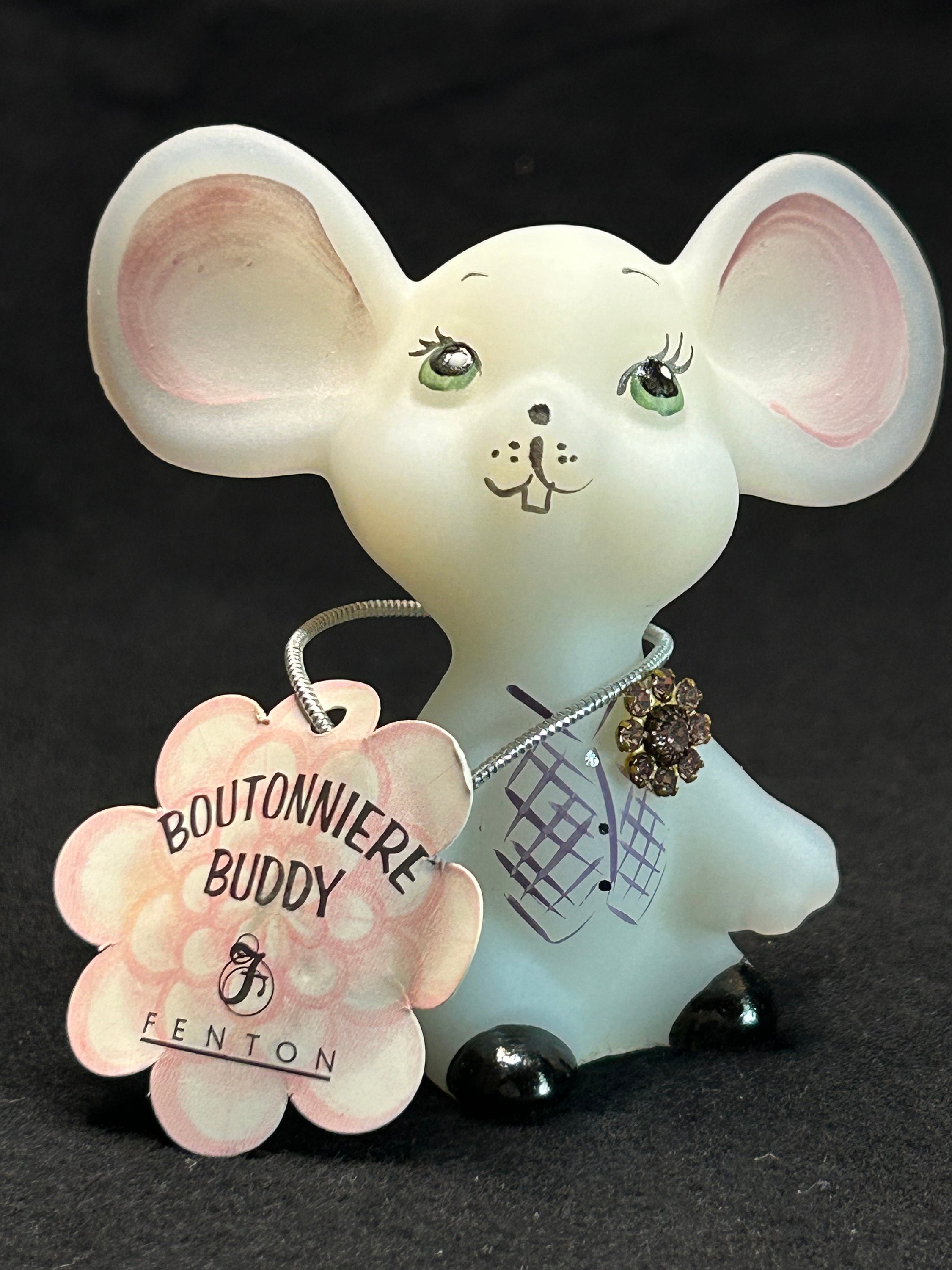 貴重！ マウス型置物 Buddy Boutonniere Fenton 置物