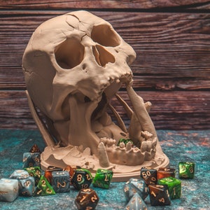 Deserts Kiss Skull Dice Tower - Tabletop RPG Dungeons and dragons Dice tower, 3d print, dnd, d and d d20