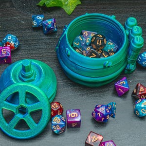 Gadgeteer - dice storage box Dungeons and Dragons tabletop rpg pathfinder giftTTRPG Dice vault image 5