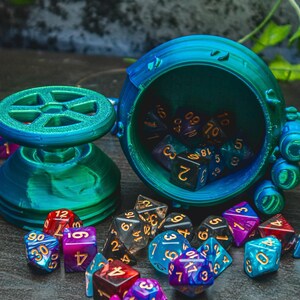 Gadgeteer - dice storage box Dungeons and Dragons tabletop rpg pathfinder giftTTRPG Dice vault image 2