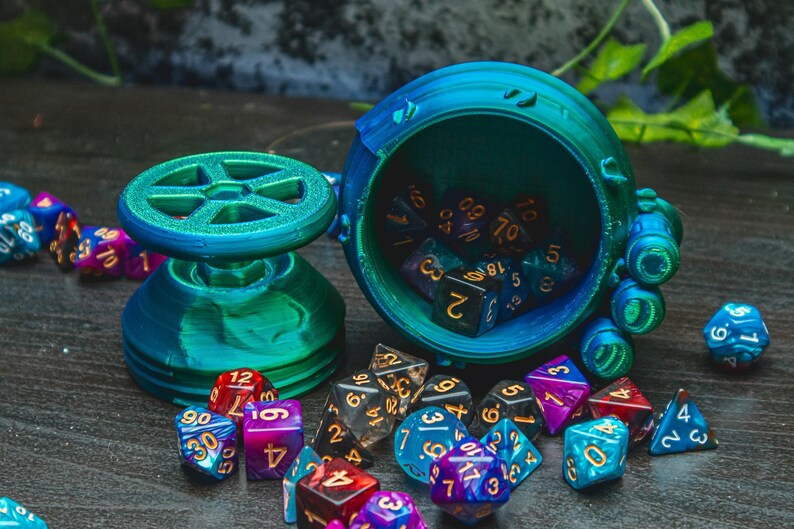 Gadgeteer - dice storage box Dungeons and Dragons tabletop rpg pathfinder giftTTRPG Dice vault image 2