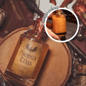 Łzy Feniksa, mikstura zmieniająca kolor, ręcznie robiona replika butelki Apteka, ogień, pamiątki