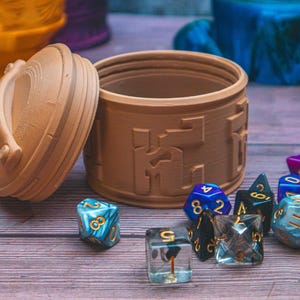 Monk dice box- storage box, dice holder tabletop rpg Dungeons and Dragons giftTTRPG Dice vault