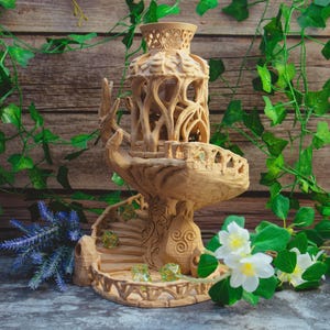 Celtic Dice Tower - Fairy nature themed RPG Dice tower, 3d print, Dungeons & Dragons ,dnd, d and d d20