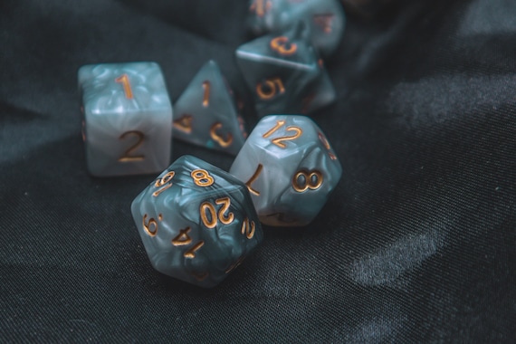 Underdark Ore Polyhedral dice set - TTRPG soft edge dungeons and dragons, pathfinder Gift