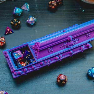 Casket - dice holder storage box vampire Dungeons and Dragons tabletop rpg pathfinder gift halloweenTTRPG Dice vault
