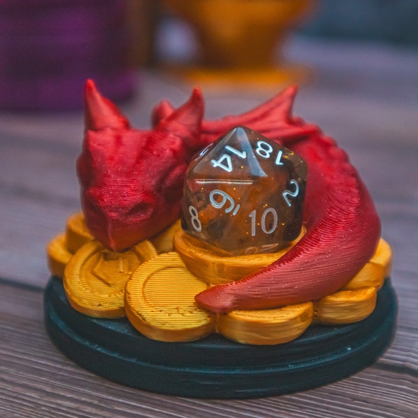 Porte-dés Baby dragon d20 - D et D d20 rpg jeu de table boîte à dés dragon donjons et dragons