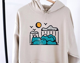Rainy Day Mountain Tops Classic Pullover Sweater
