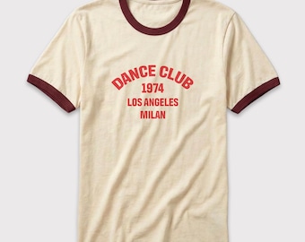 Dance Club 1974 Ringer T-shirt: Retro Graphic Tee