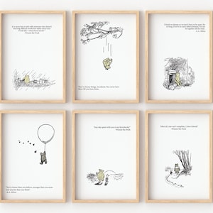 Winnie The Pooh Prints Shipped To You Or Digital Files , Winnie the Pooh Nursey, Winnie the pooh baby, Winnie the pooh quote Prints