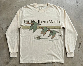 Vintage Duck Hunting Long Sleeve Shirt: The Northern Marsh Nature Long Sleeve Tee