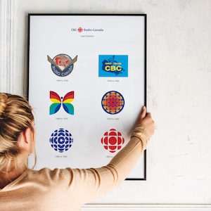Vintage CBC Logo Evolution Poster: Retro Canada Print