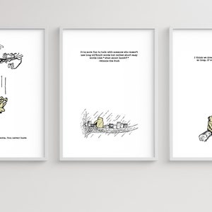 Chambre d'enfant Winnie l'ourson, lot de 3 ! Bébé Winnie l'ourson, citation Winnie l'ourson, carte Winnie l'ourson, cadeaux pour elle ou pour lui