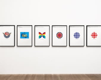 CBC Retro Logo Poster Set: Canadian Home Decor Prints