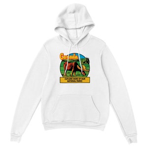 Vintage Canada Moose Hoodie: Unisex Travel Pullover