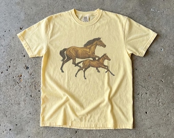 Vintage Horse Shir Comfort Colors Running Horses T-Shirt: