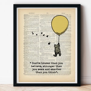 Winnie the Pooh Nursey, Winnie the pooh baby, Winnie the pooh quote, Winnie the Pooh card, 8 x 10, 11 x 14, 16 x 20, Gifts for Her or Him