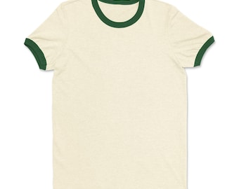 California Rainbow Forest Green Ringer Tee California Rainbow Forest Green Ringer Tee
