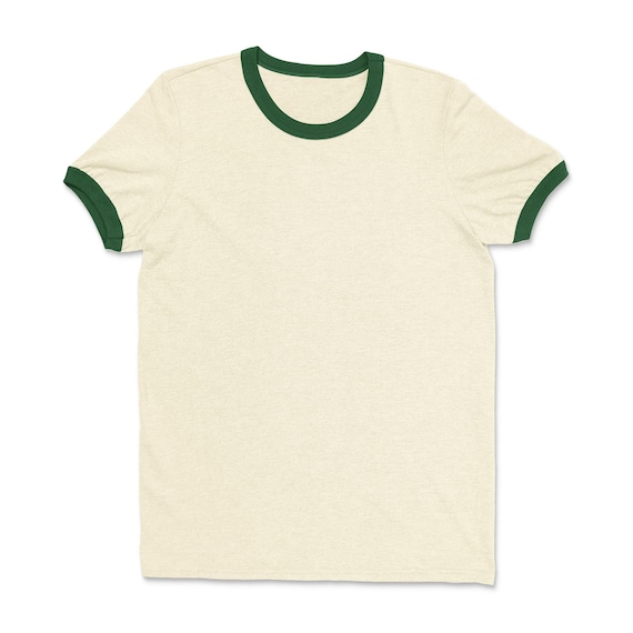 California Rainbow Forest Green Ringer Tee California Rainbow Forest Green Ringer Tee