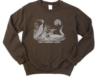 Vintage style Canada Loon Sweater, Nature Retro style sweater, Vintage Crewneck, Explore Canada Loon Unisex Sweater, Gifts for Her or Him