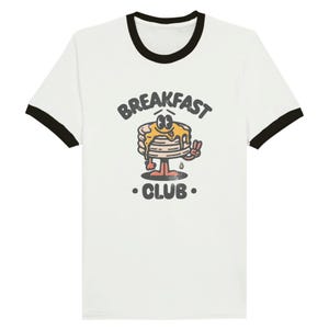 Breakfast Club Pancakes Mascot Unisex Ringer T-shirt
