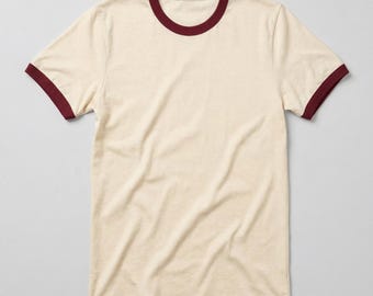 Vintage 70's Russell Athletic Tri Blend Number 3 Red Ringer T