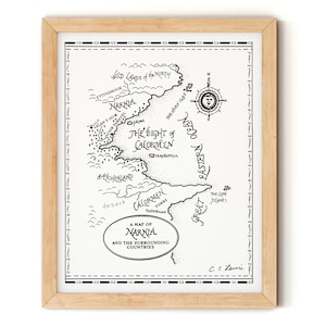 Narnia Map Art Print: C.S. Lewis Literary Gift