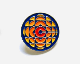 Vintage CBC Logo Pin: Canadian Broadcasting Enamel Pin (30mm)