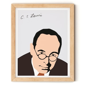 Ritratto di C.S. Lewis: Arte illustrata dell&#39;autore letterario