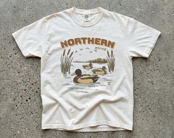 Vintage Duck Hunting Shirt: Comfort Colors Northern Marsh Tee, Mallard Duck T-Shirt