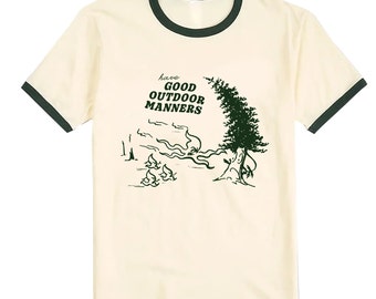 Have Good Outdoor Manners Ringer T-shirt