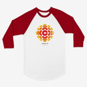 Vintage 1974 CBC Logo Unisex Raglan T-Shirt - Retro CBC Apparel for Him
