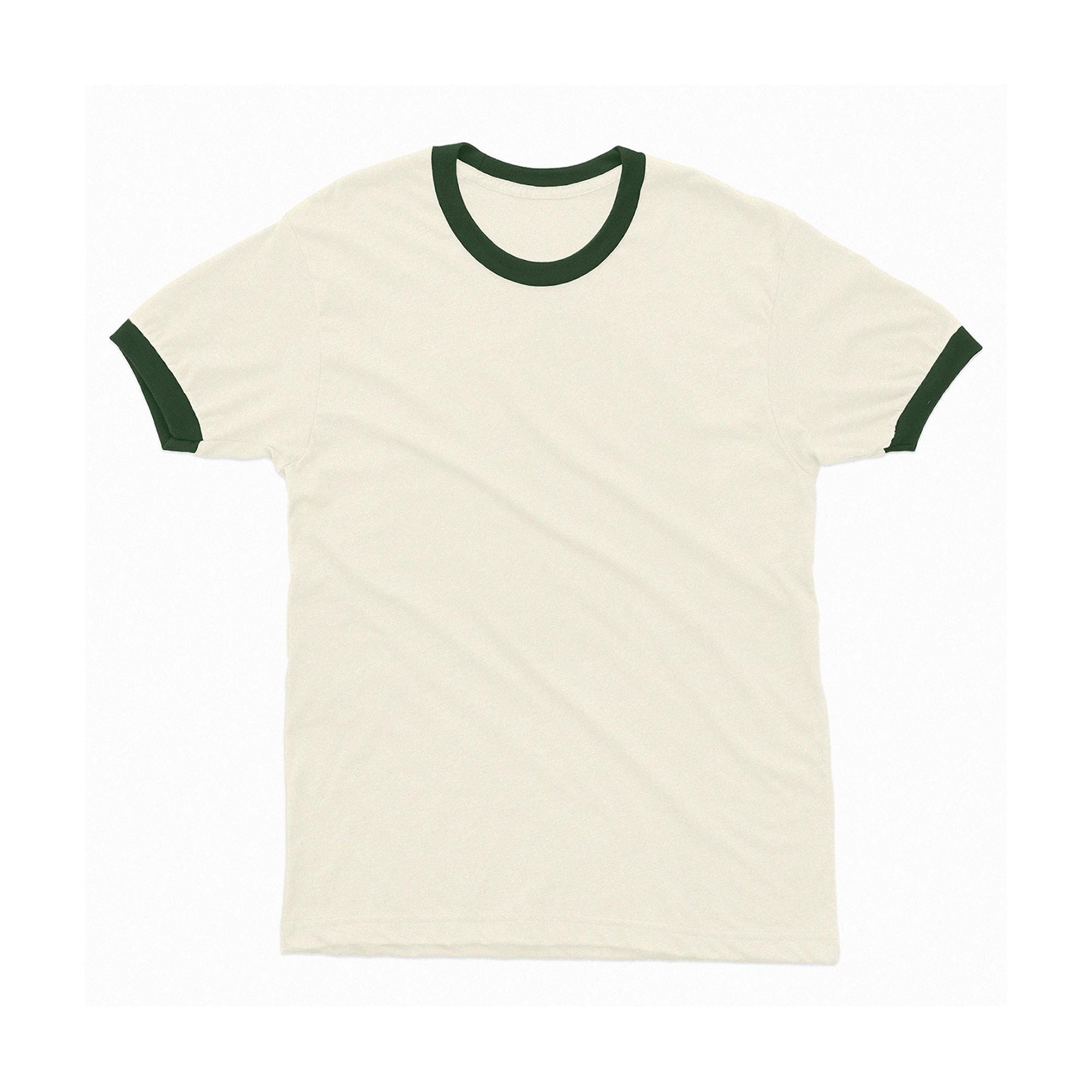 California Rainbow Forest Green Ringer Tee California Rainbow Forest Green Ringer Tee