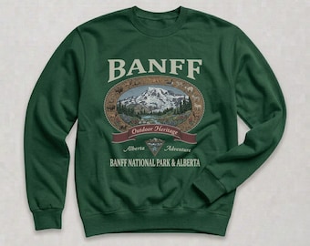 The Banff Nature Sweatshirt – Vintage Canadian Rockies Mountain Crewneck