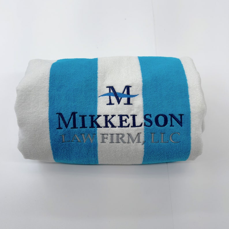 Personalized Beach Cabana Towel, Monogrammed Beach Towel, 30x60 Striped