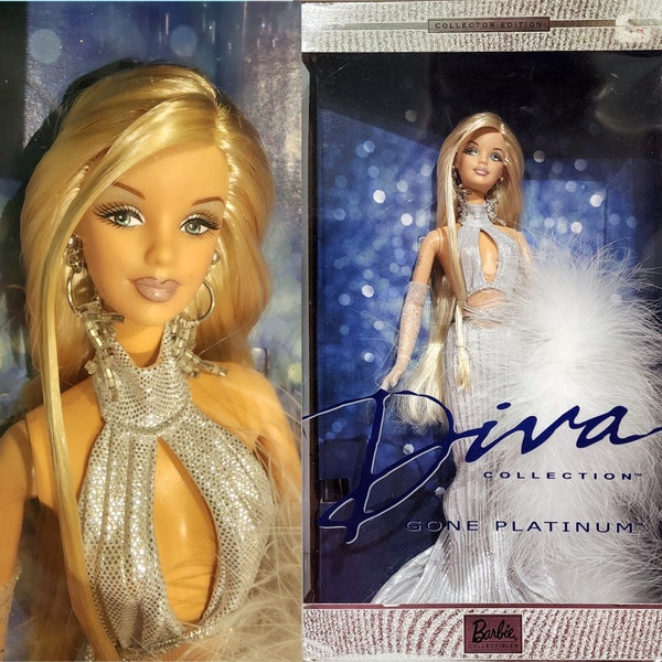 Barbie Diva Kollektion, 2001 y, Gone Platinum, Puppensammler, Vintage Barbie, Barbie-Puppe, Barbie, Sammler, Seltene Barbie, Sammeln, Unikat