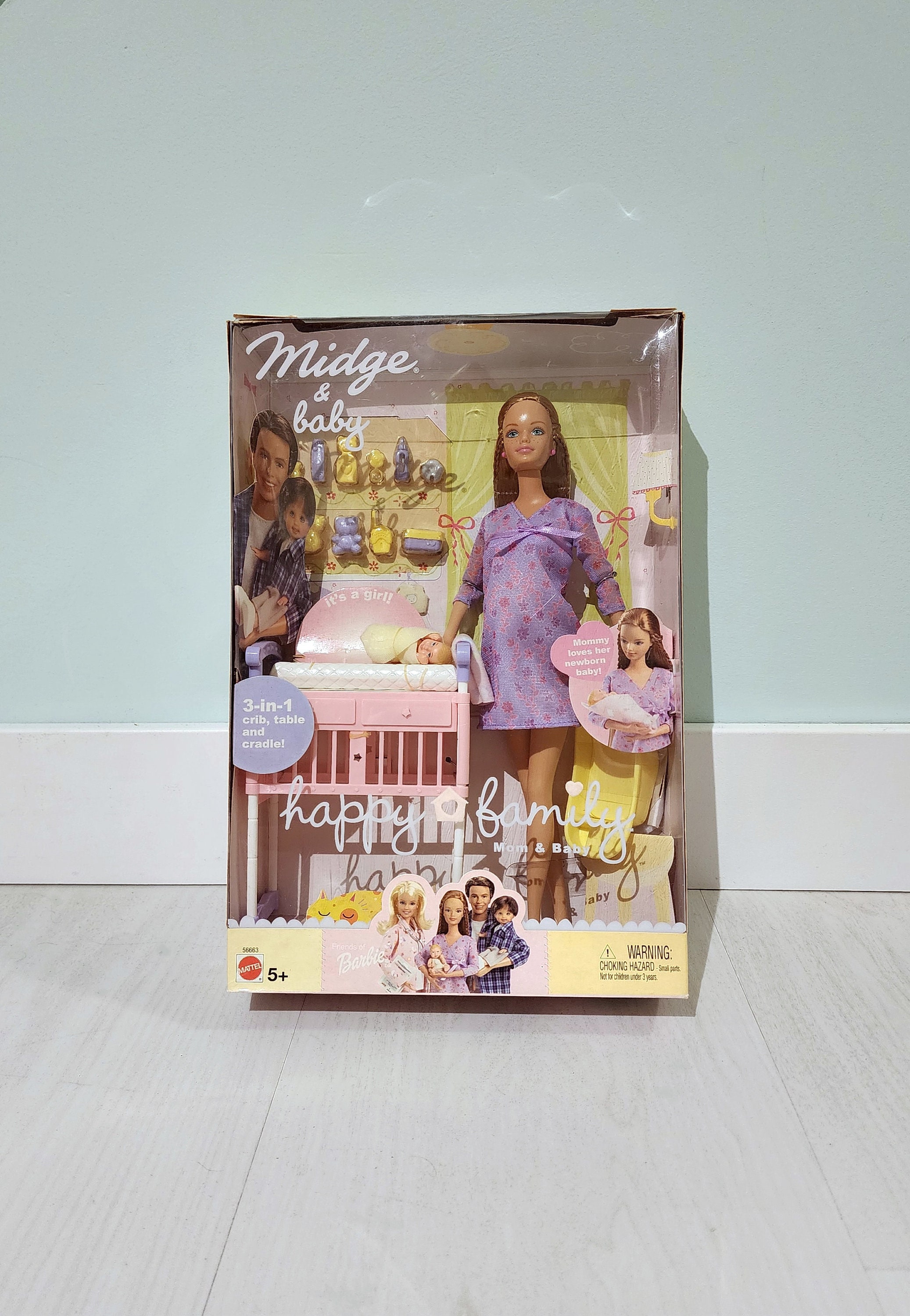 Mattel Happy Family Midge & Baby Barbie Doll - (56663) for sale online