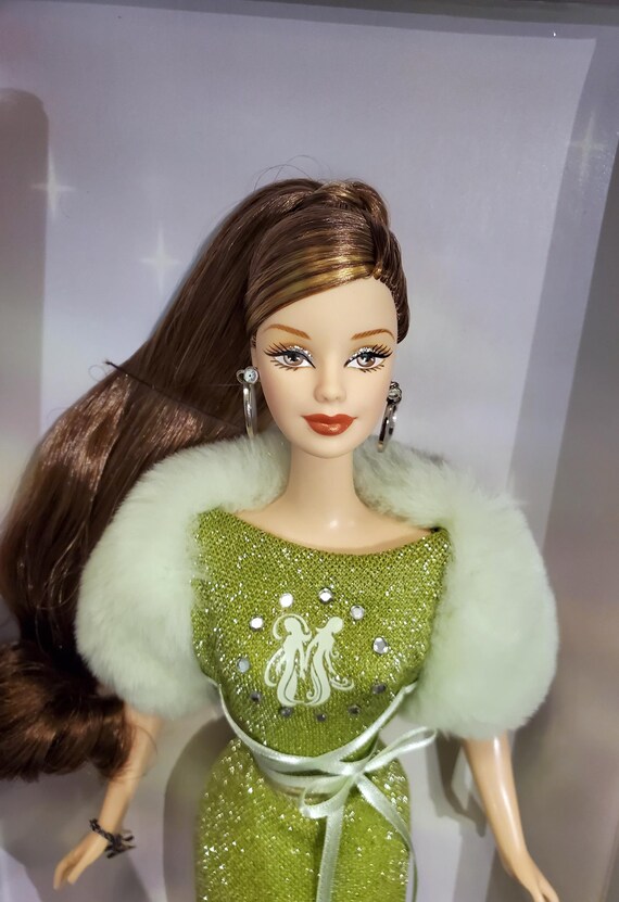 Barbie Gemini Zodiac Collection PINK LABEL 2004 Year Vintage Barbie Doll Collectable Barbie Green Dress Birthday Gift for Her Astrology Etsy