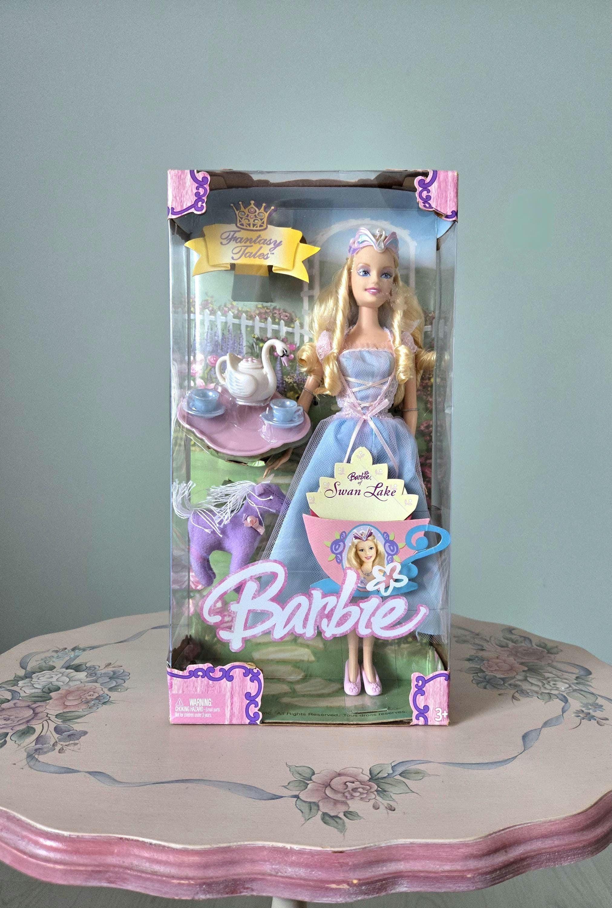 RARE Barbie Swan Lake Odette Tea Party Barbie Fantasy Tales 2004 Y