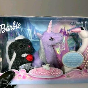 Barbie Swan Lake Animal Friends Odette Carlita Lila Plush 2003 y, Barbie Doll Toy, Barbie Cartoon, Vintage Barbie, Childhood, Gift For Girl