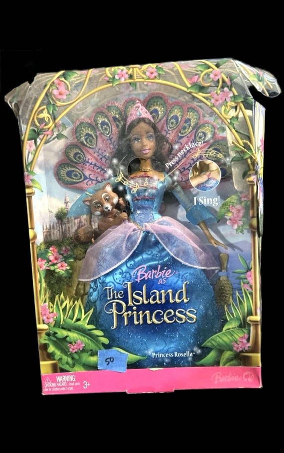 Barbie Island Princess Rosella Doll African American DAMAGED Box