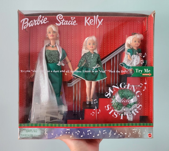Barbie Singing Sisters 2000 Year Barbie Kelly Stacie Vintage Barbie Doll Collector Christmas Winter Holiday Barbie Old Barbie Gift For Etsy UK