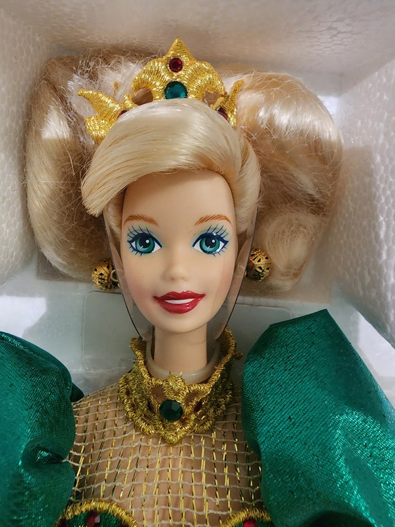 Buy WITH SHIPPER Porcelain Barbie Holiday Jewel 1995 Year