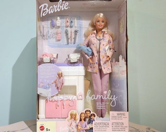 Barbie Happy Family Baby Doctor, 2002 y., Baby, Vintage Barbie, Barbie Doll, Barbie Baby, Pregnant Midge Doctor, Pregnant Doll, Gift For
