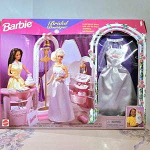 VERY RARE Barbie Bridal Boutique 1998 year Gift Set Vintage Barbie Doll Collector Barbie Bride Barbie Wedding White Dress Gift For Her Girl