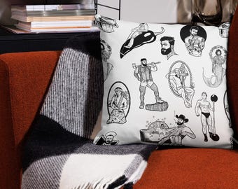 Bed and Bath, PIN HIM DOWN Graphic Pillows